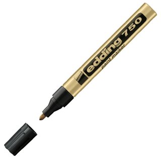 Lackmarker edding 750, Rundspitze, Strichstärke: 2-4mm, gold