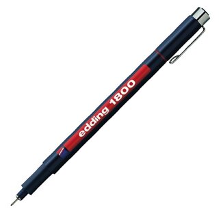 Fineliner edding 1800 Profipen 0.5, Strichstrke: 0,5mm, rot