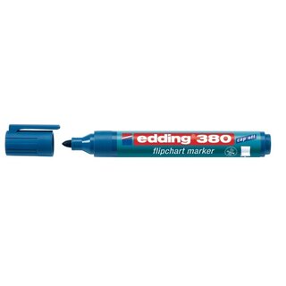 Flipchartmarker edding 380, Rundspitze, Strichstrke: 1,5-3mm, blau