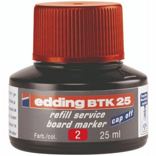 edding Nachflltinte BTK 25 4-BTK25002, fr Boardmarker, Flasche, 25 ml, rot