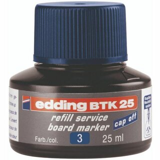 edding Nachflltinte BTK 25 4-BTK25003, fr Boardmarker, Flasche, 25 ml, blau