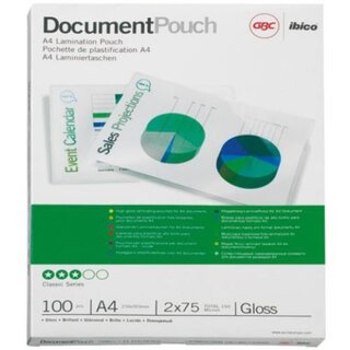 Laminiertaschen GBC 3740400, A4, 2 x 75 Micron, 100 Stück
