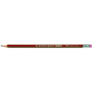 Bleistift Faber-Castell 112100 2001, HB, rot-gold lack....