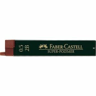 Feinminen Faber-Castell 120502, Strichstrke: 0,5mm, 2B, 12 Stck