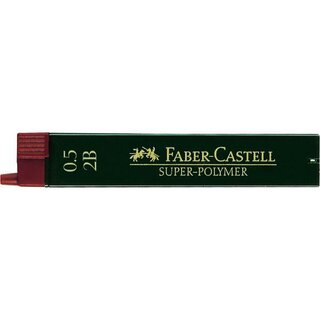 Feinminen Faber-Castell 120502, Strichstrke: 0,5mm, 2B, 12 Stck