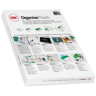 Laminiertasche Organise&trade;, Univ.loch., A4+, 228 x 303 mm, 0,075 mm