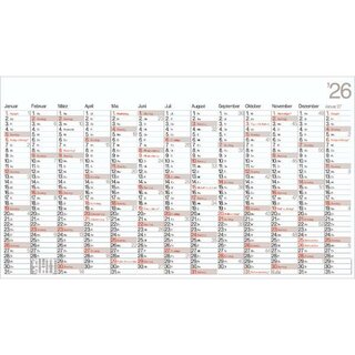 Bhner Plakatkalender BETA PO13, 13M/1S, Karton, 139 x 79cm, 2026