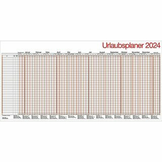 Bhner Urlaubsplaner UP12, f.49MA, gel.+gef.auf A4, 12M/1S, 99,5x49 cm, 2026