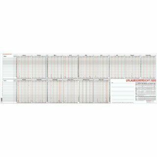 Gss Urlaubsplaner 12-55, 97,4 x 31 cm, fr 25 MA, leporello, faltbar, 2026