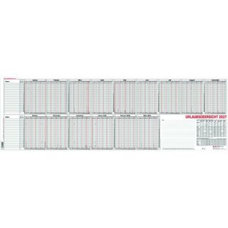 G�ss Urlaubsplaner 12-55, 97,4 x 31 cm, f�r 25 MA,...