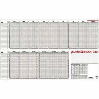 Gss Urlaubsplaner 12-30, 98,5 x 60 cm, fr 40 Mitarbeiter, 2026