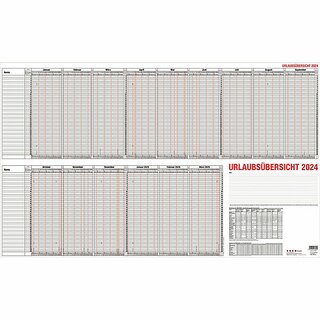 G�ss Urlaubsplaner 12-30, 98,5 x 60 cm, f�r 40 Mitarbeiter, 2027