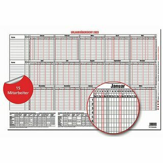 Gss Urlaubsplaner 12-54, 44,1 x 29,7cm, fr 15 MA, leporello, faltbar, 2026
