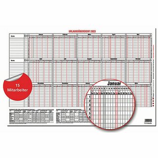 G�ss Urlaubsplaner 12-54, 44,1 x 29,7cm, f�r 15 MA, leporello, faltbar, 2027