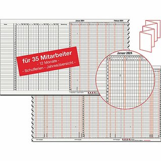 G�ss Urlaubsplaner 12-22, 230 x 30cm, f�r 35 MA, leporello, faltbar, 2027