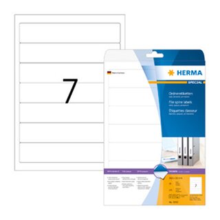 Ordner-Etiketten Herma 5090, kurz / schmal, weiß, 175 Stück