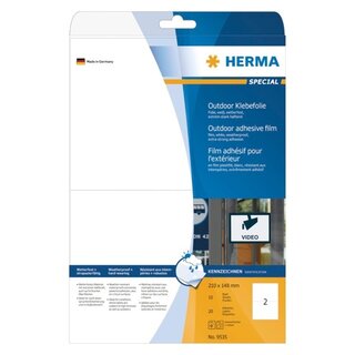 Outdoor-Folienetiketten Herma 9535, 210 x 148mm (LxB), wei, 10 Stck