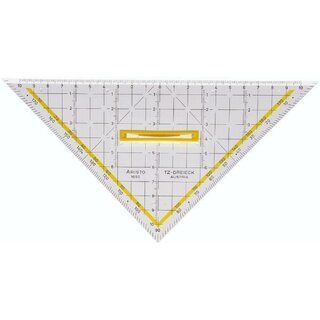 TZ-Dreieck, mit Facette, Hypotenuse: 22,5 cm, glasklar
