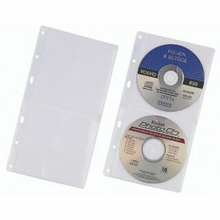 CD/DVD-Abhefthlle Durable 5203, fr 2 CD/DVD, transparent, 5 Stck