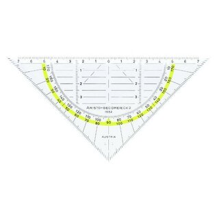 Geodreieck Aristo 1552, Hypotenusenlänge: 160mm, transparent