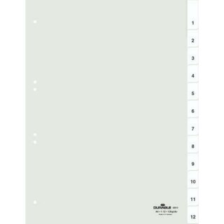Durable Register Hartfolie Fenstertab transp. A4 1-12...