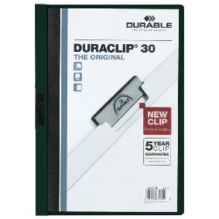 Klemmmappe Durable Duraclip 2200, A4, Fassungsvermgen: 30 Blatt, petrol