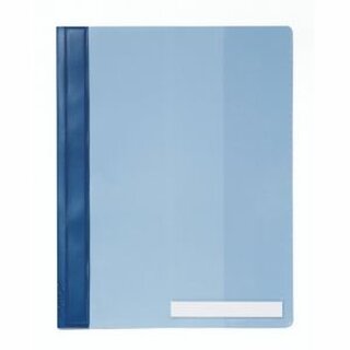 Schnellhefter Durable 2510, A4 berbreite, mit Beschriftungsfenster, blau