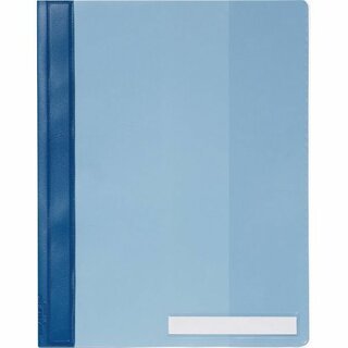 Schnellhefter Durable 2510, A4 berbreite, mit Beschriftungsfenster, blau