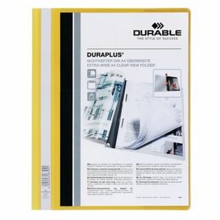 Angebotshefter Durable Duraplus 2579, A4+, mit Beschriftungsfenster, gelb