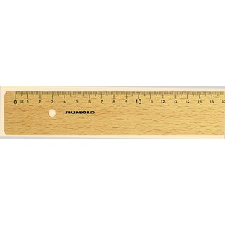 Lineal, Buche, mit Tuschekante, L: 30 cm, mm-Teilung, natur