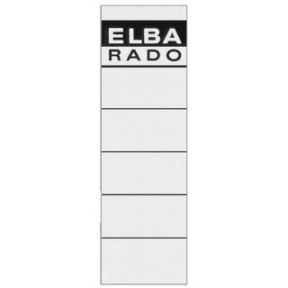 Rückenschilder Elba 04617, kurz / breit, weiß, 10 Stück