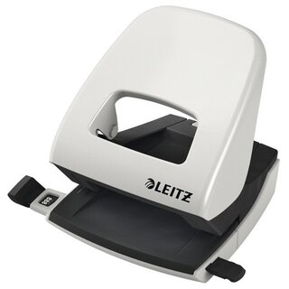 Locher NeXXt, mit Anschlagschiene, 30 Blatt, 3 mm, grau
