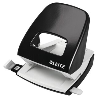 Locher NeXXt, mit Anschlagschiene, 30 Blatt, 3 mm, schwarz