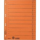 Leitz 1658 Trennblätter, Karton, DIN A4, orange, 100 Stück
