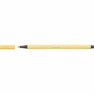 STABILO Faserschreiber Pen 68/44, Einweg, mit Kappe, M / 1 mm, gelb