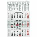 Zettler 3-Monatskalender 956, 30 x 49cm, schwarz/rot, 2026