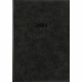 Zettler Buchkalender 876 , 1 Tag auf 1 Seite, Hardcover, A5, schwarz, 2026
