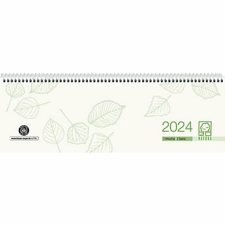 Zettler Tischquerkalender 146, 1W/1S, 30 x 10cm, gr�n, UWS, 2027