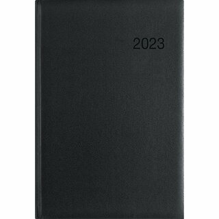 Zettler Buchkalender 766 Wochenbuch, 1W/2S, Hardcover, A5, schwarz, 2026