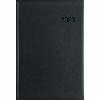 Zettler Buchkalender 766 Wochenbuch, 1W/2S, Hardcover, A5, schwarz, 2027
