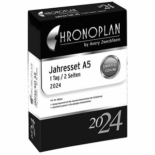 Chronoplan Jahresplaner 50206 Midi, 1T/2S, A5, Jahresset, 2026