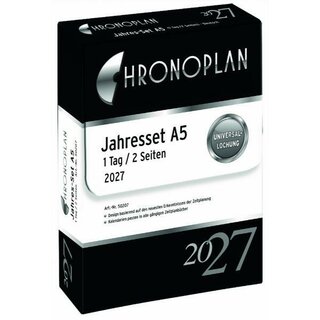 Chronoplan Jahresplaner 50206 Midi, 1T/2S, A5, Jahresset, 2027