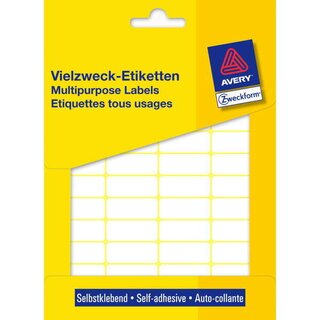 Mini-Etiketten Avery Zweckform 3319, 29 x 18mm (LxB), wei, 30 Blatt/960 Stck