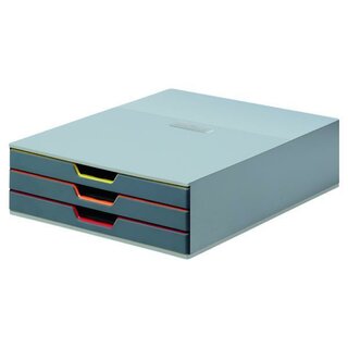 Durable Schubladenbox 7603 Varicolor, 3 Schubladen, A4+...