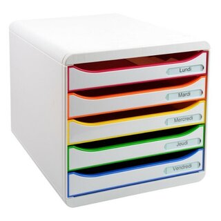 Schubladenbox Exacompta 309913D Big Box+, 5 Schubladen,...
