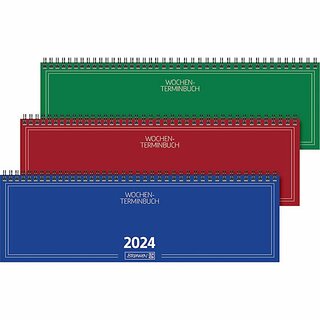 Brunnen Tischquerkalender 1077401956, 1W/2S, 32,6 x 10,2cm, sortiert, 2027