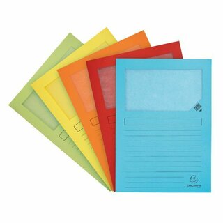 EXACOMPTA Sichtmappe SUPER 50550E, Papier, A4, fr 200 Blatt, sortiert, 50 Stck