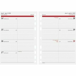 Rido-Ide Kalendereinlage T1 7065910006, 1W/2S, A5, 2026