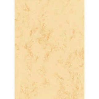 Papier Sigel DP372, A4, 90g, marmoriert, beige, 100 Blatt