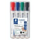 Boardmarker Staedtler Lumocolor, Keilspitze, sortiert, 4...